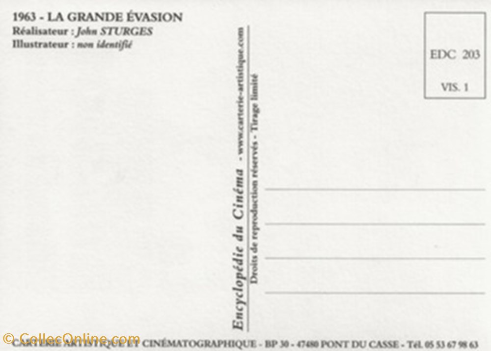La grande évasion cartes postales autres la grande evasion