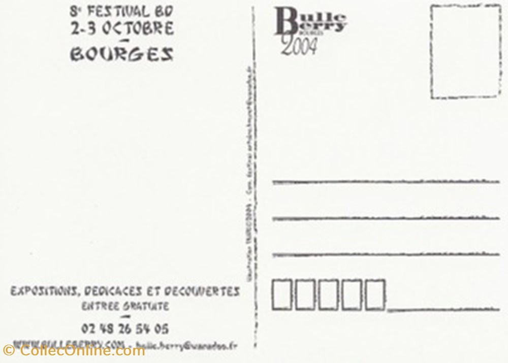 Bourges (18) 2004 cartes postales bande dessinee bourges 18 2004