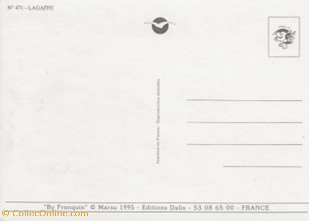 Gaston Lagaffe cartes postales bande dessinee gaston lagaffe