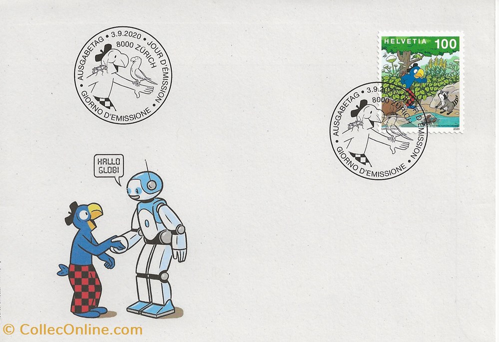 Zurich (Suisse) 2020 Globi timbres zurich suisse 2020 globi
