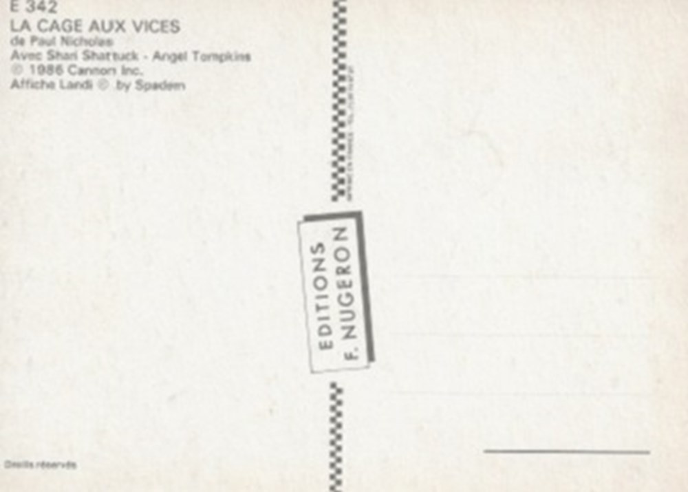 cartes postales autres la cage aux vices