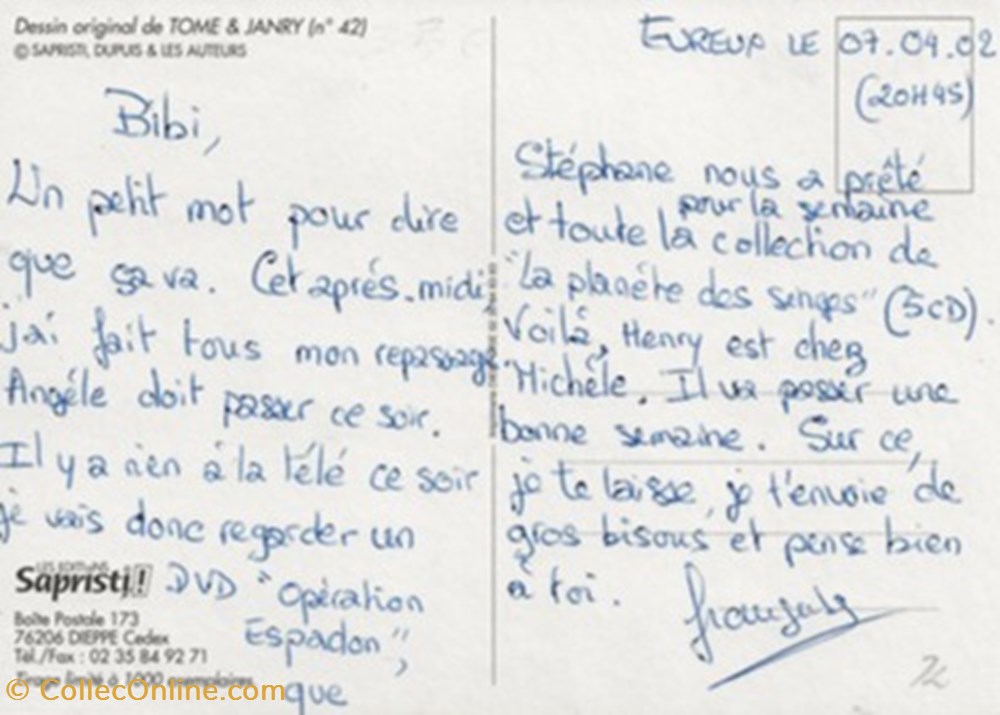 Spirou cartes postales bande dessinee spirou