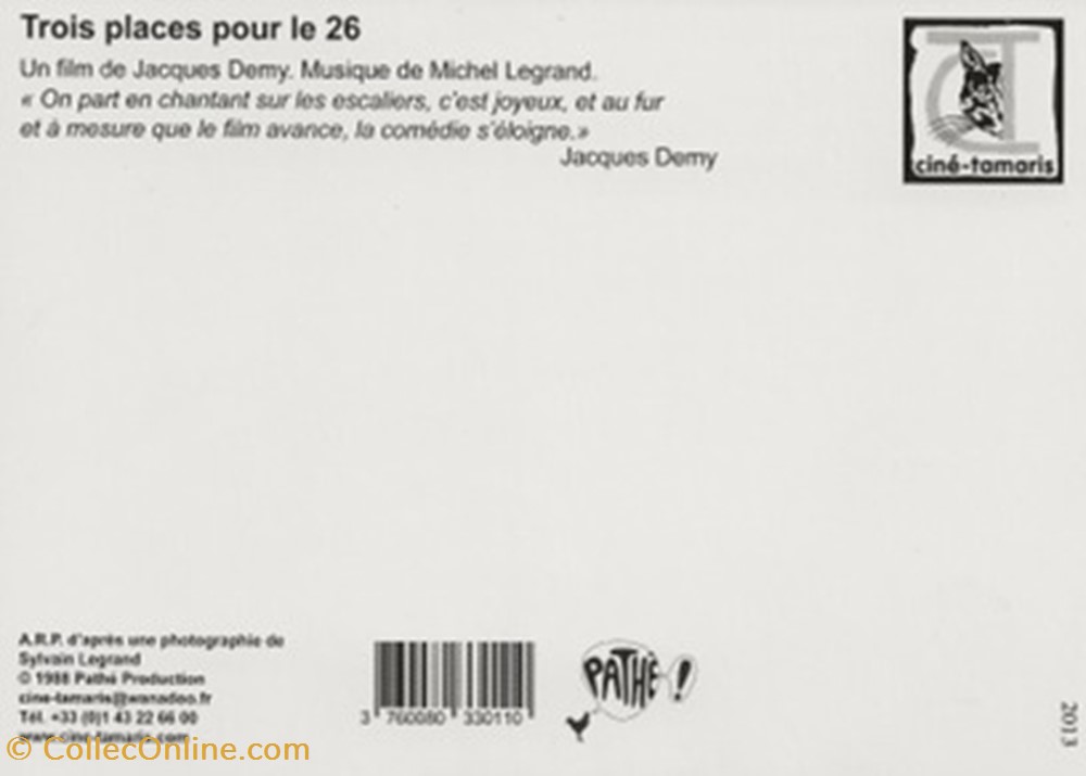 cartes postales autres trois places pour le 26