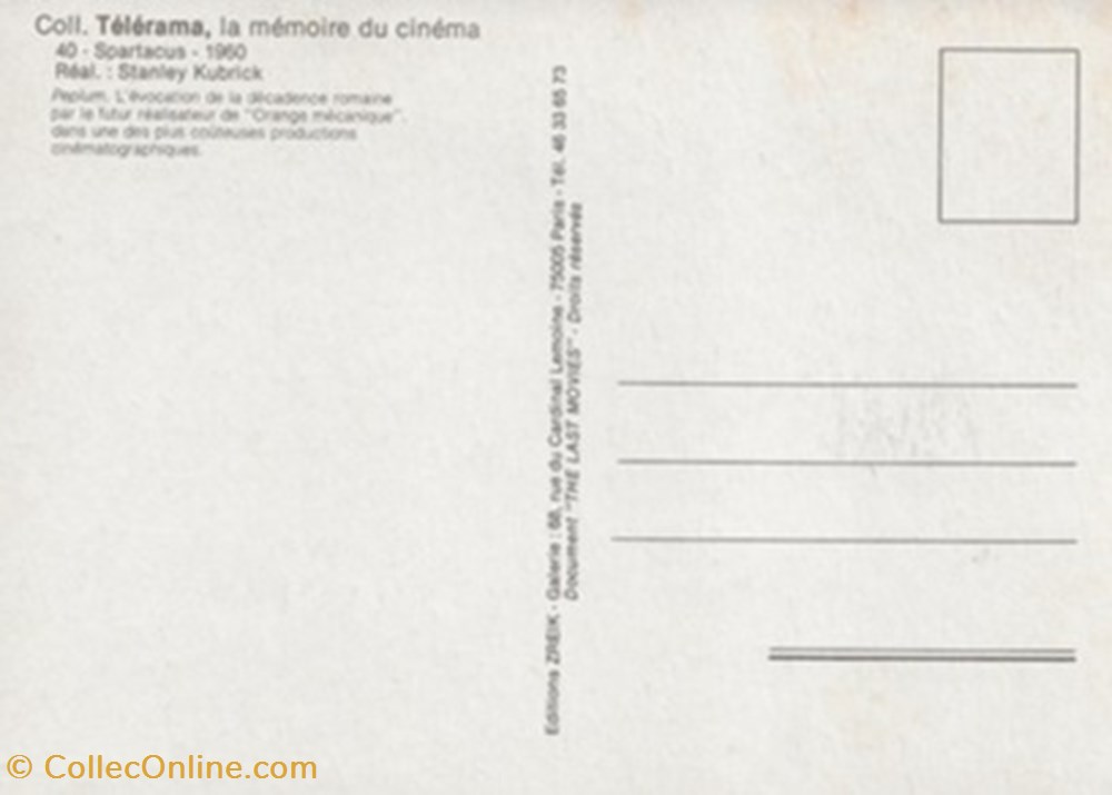 cartes postales autres spartacus