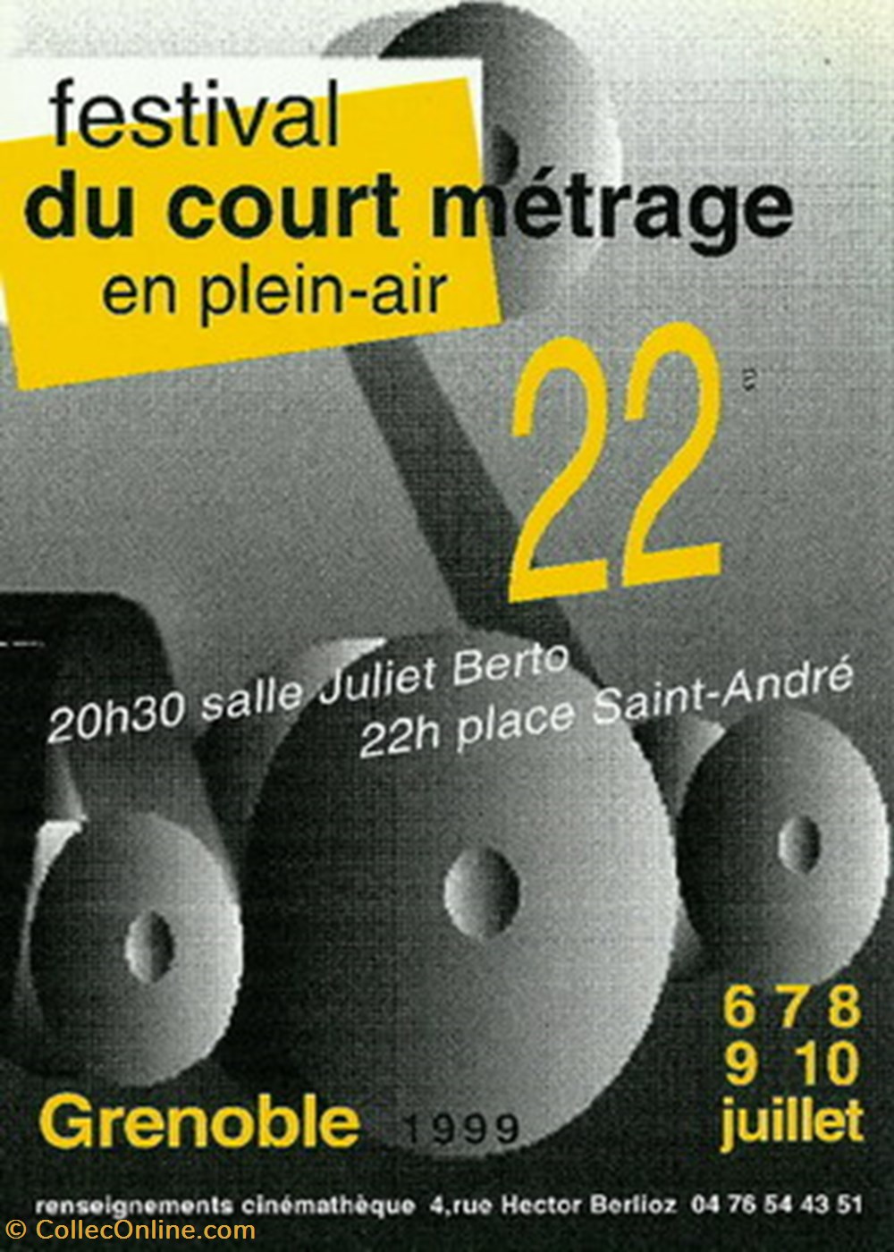 Grenoble Festival du court métrage de plein air 1999 cartes postales autres grenoble festival du court metrage de plein air 1999
