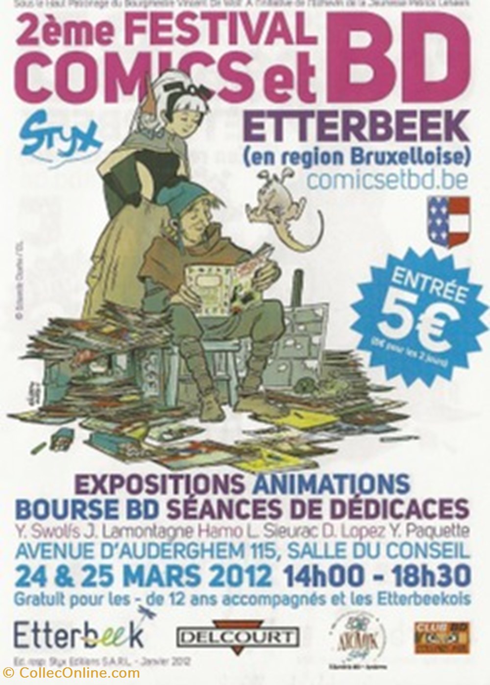 cartes postales bande dessinee zz etterbeek belgique 2012