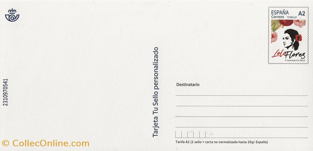 ZZZ Prêt à poster (Espagne) 2023 Lola Flores timbres zzz pret a poster espagne 2023 lola flores