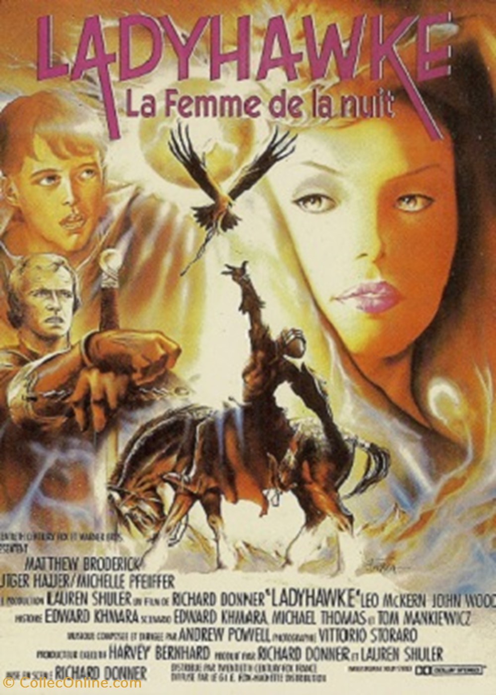 Ladyhawk, la femme de la nuit cartes postales autres ladyhawk la femme de la nuit