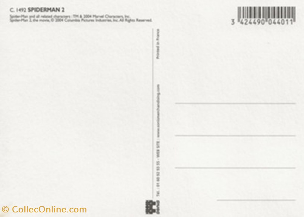 Spider-man 2 cartes postales autres spider man 2