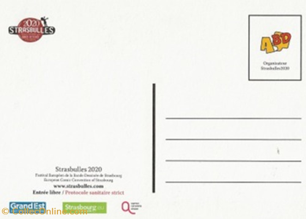 Strasbourg (67) 2020 (2) cartes postales bande dessinee strasbourg 67 2020 2