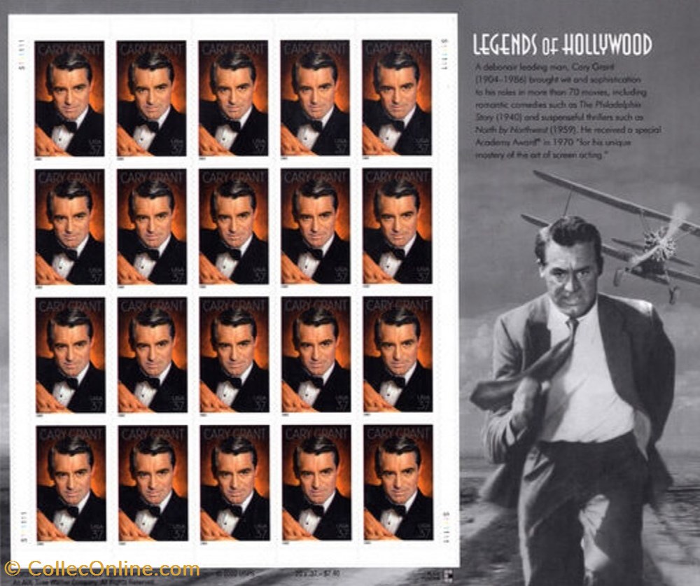 ZZZ Bloc (Etats-Unis) 2002 Cary Grant - Legends of Hollywood timbres zzz bloc etats unis 2002 cary grant legends of hollywood