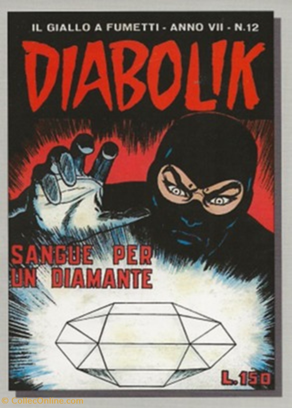Diabolik anno 7 - 12 cartes postales bande dessinee diabolik anno 7 12