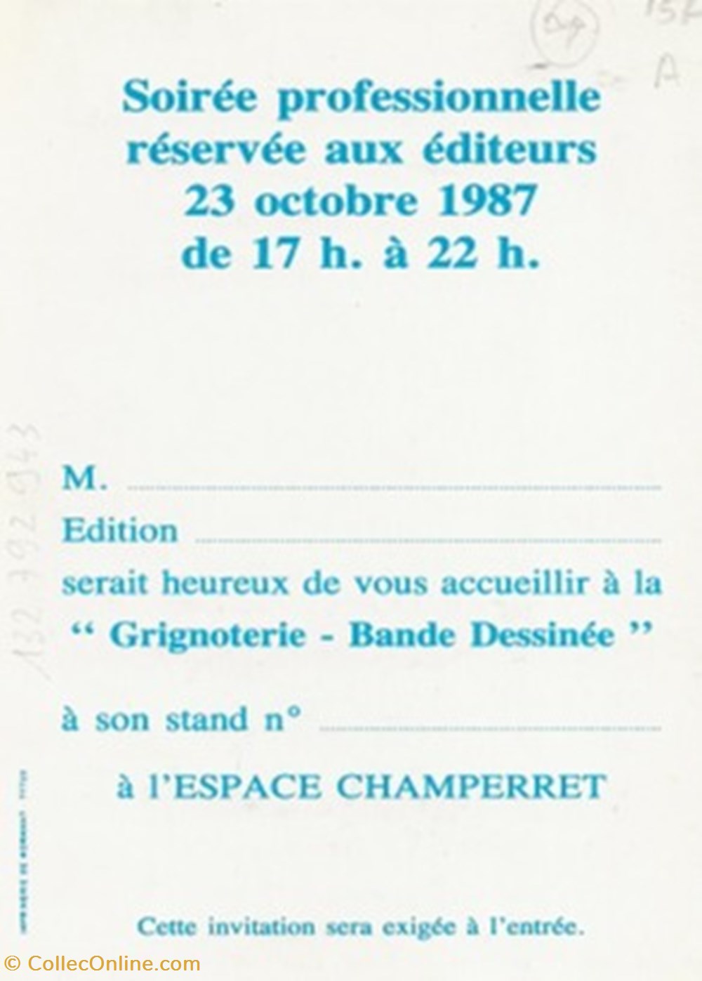 Paris (75) 1987 cartes postales bande dessinee paris 75 1987