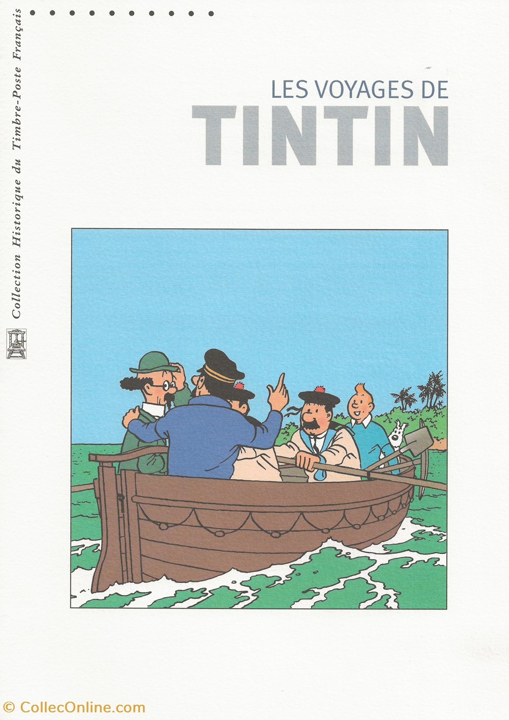 ZZ collection historique 2007 Les voyages de Tintin timbres zz collection historique 2007 les voyages de tintin