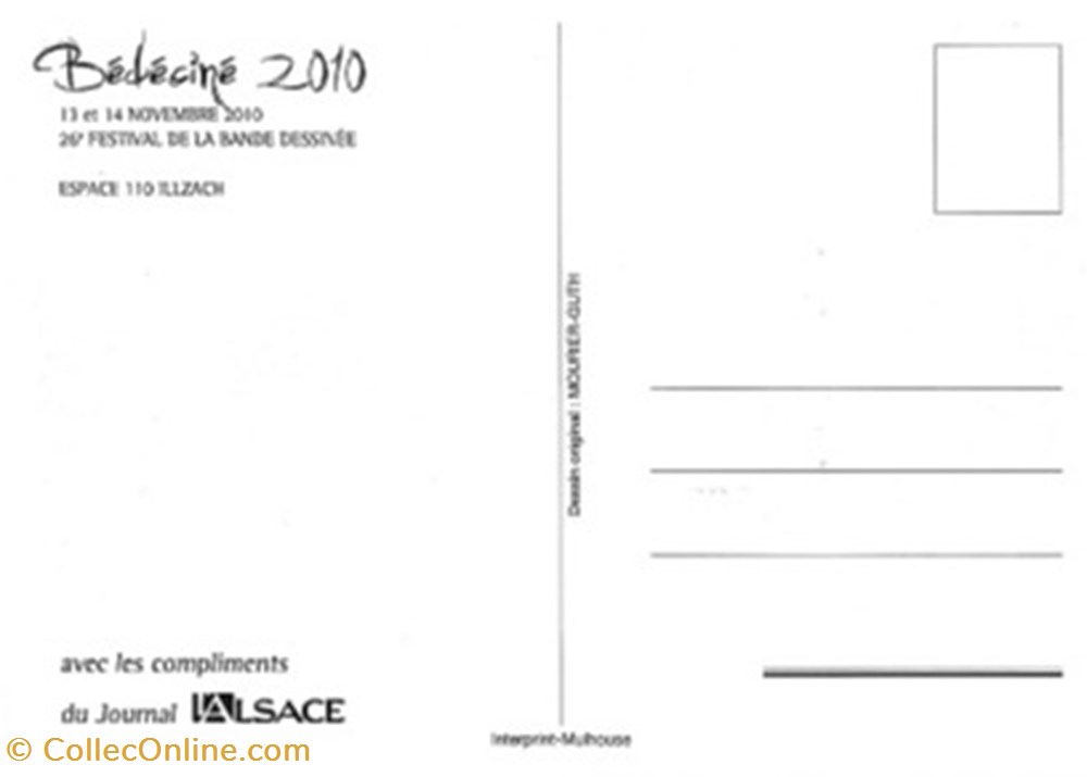 Illzach (68) 2010 cartes postales bande dessinee illzach 68 2010