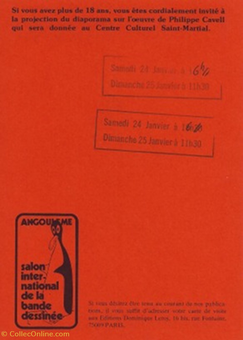 cartes postales bande dessinee angouleme 16 1981