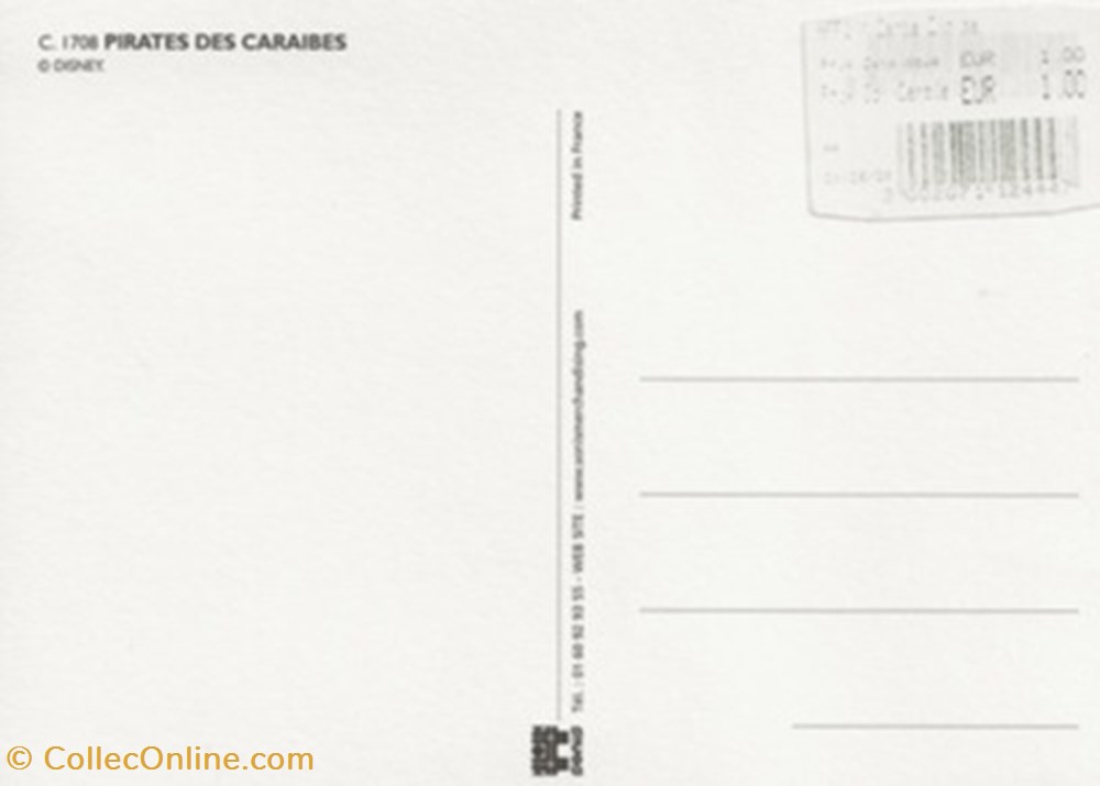Pirates des Caraibes le secret du coffre maudit cartes postales autres pirates des caraibes le secret du coffre maudit