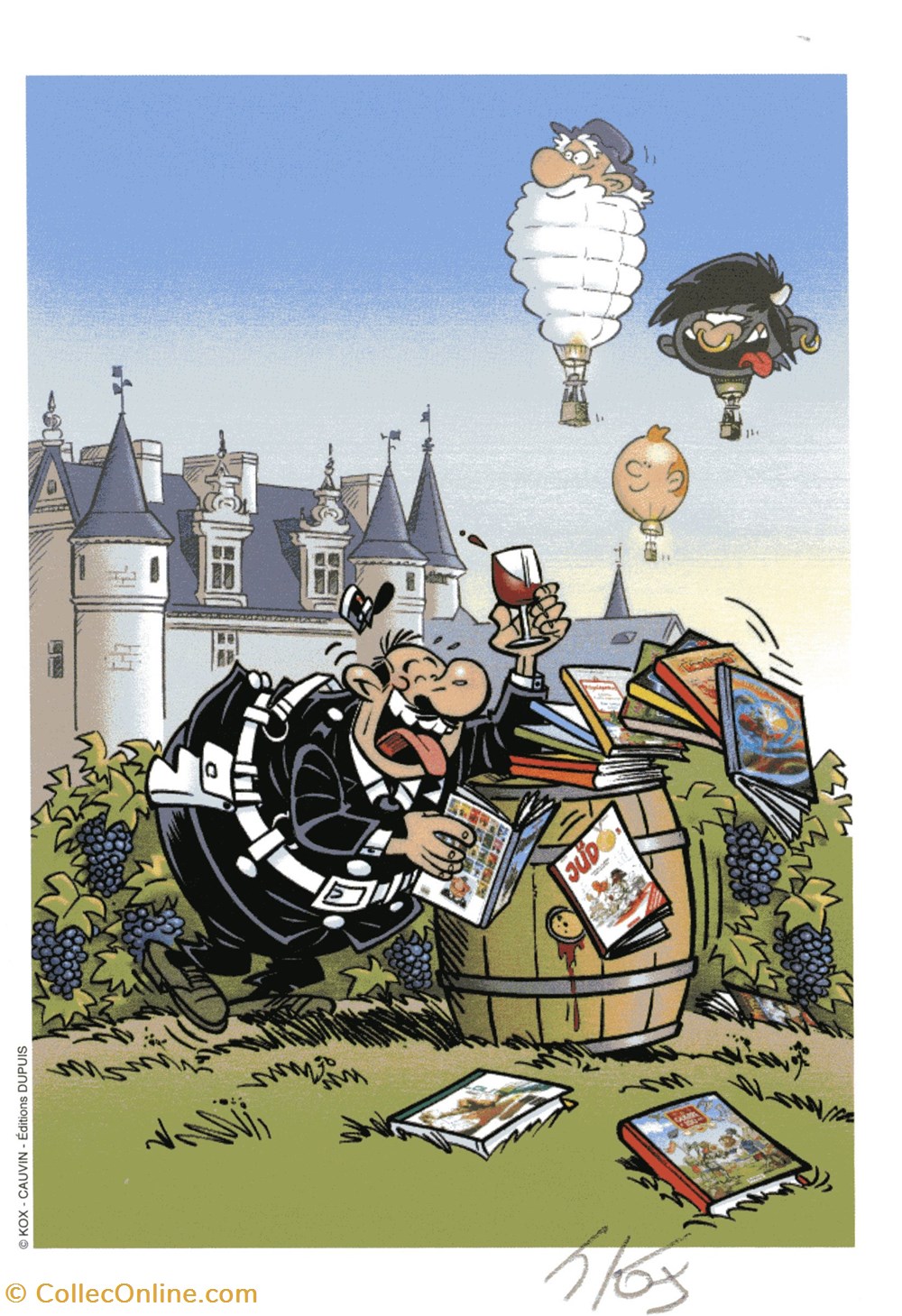 cartes postales bande dessinee zz ex libris de daniel kox