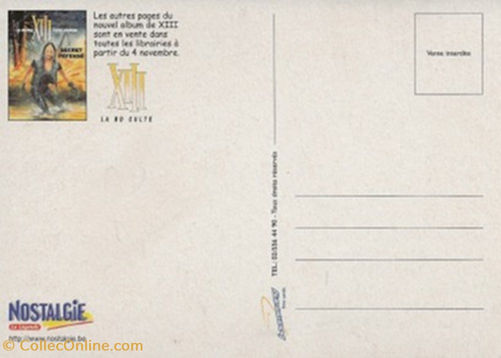 XIII cartes postales bande dessinee xiii