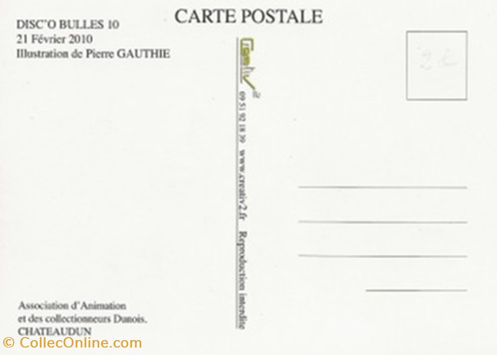 cartes postales bande dessinee chateaudun 28 2010