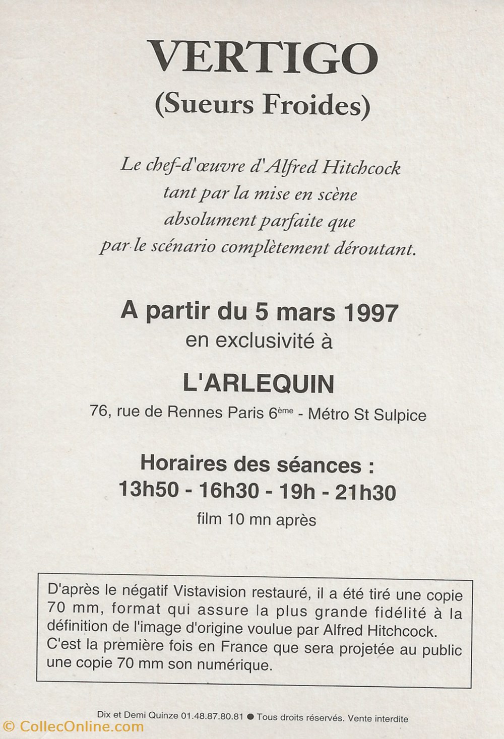 cartes postales autres sueurs froides
