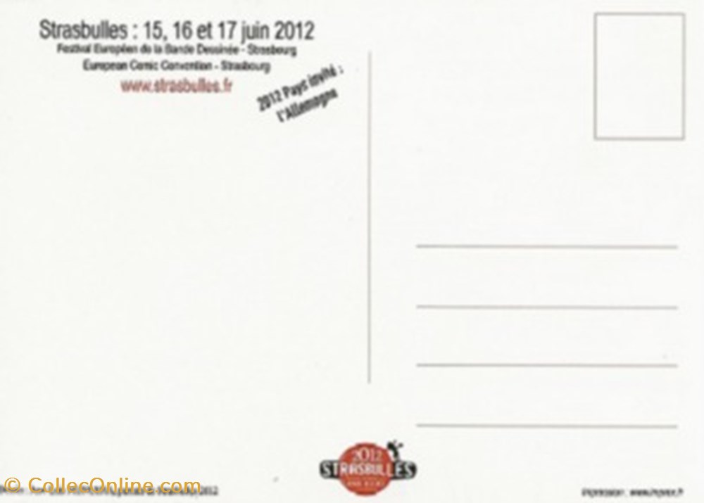 Strasbourg (67) 2012 cartes postales bande dessinee strasbourg 67 2012