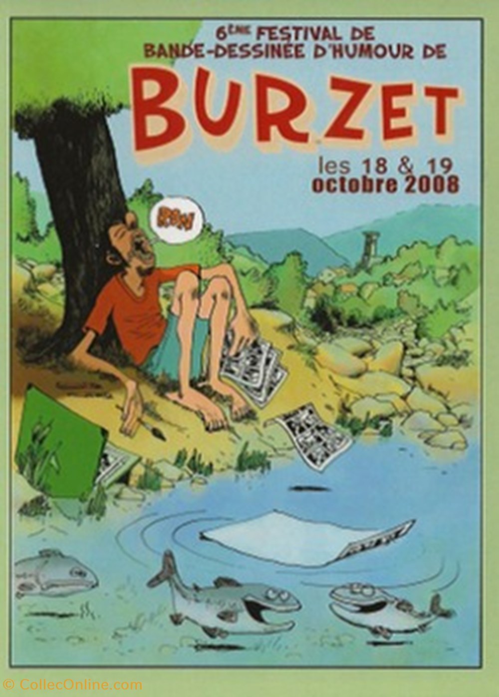 Burzet (07) 2008 cartes postales bande dessinee burzet 07 2008