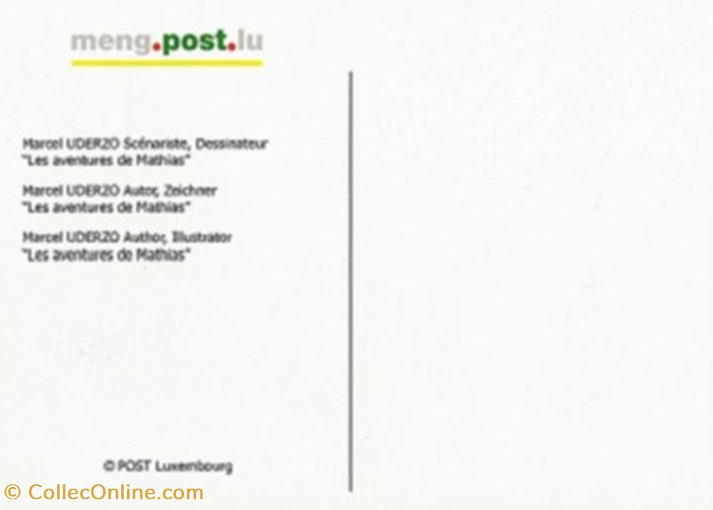 cartes postales bande dessinee contern luxembourg 2016