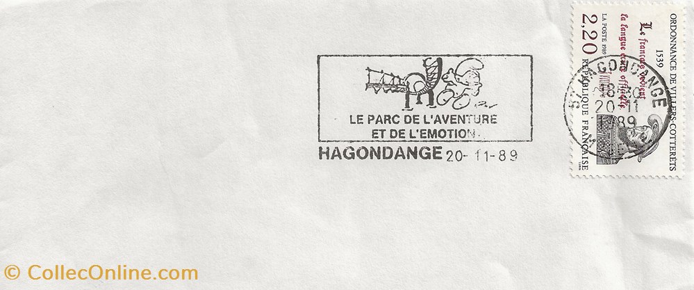 Hagondange (57) 1989 Le parc de l'aventure et de l'émotion timbres hagondange 57 1989 le parc de aventure et de emotion
