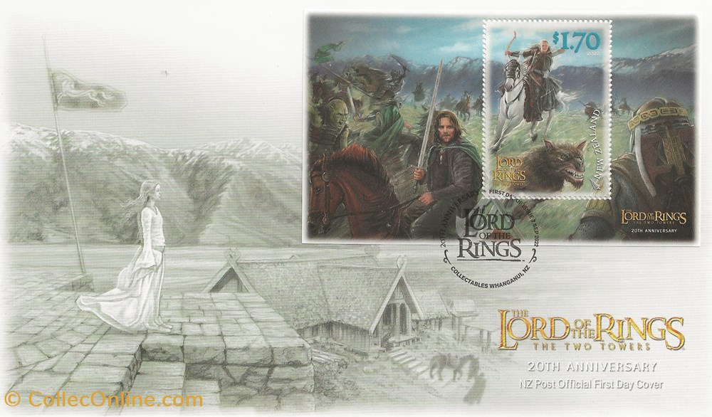 Wanganui (Nouvelle Zélande) 2022 The lord of the rings, the two towers timbres wanganui nouvelle zelande 2022 the lord of the rings the two towers