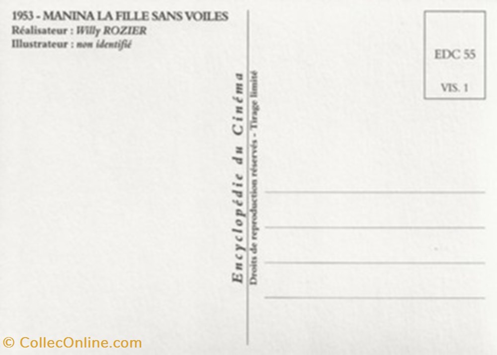 Manina la fille sans voiles cartes postales autres manina la fille sans voiles