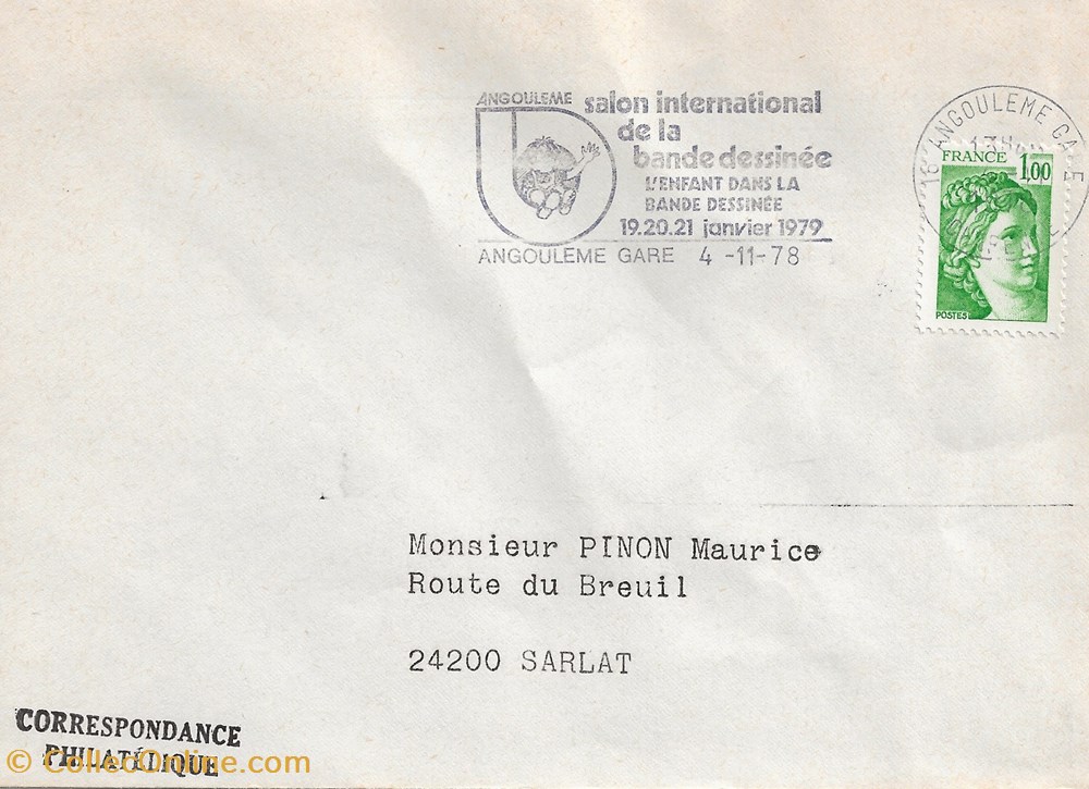 Angoulême (16) 1978 Salon international de la bande dessinée timbres angouleme 16 1978 salon international de la bande dessinee