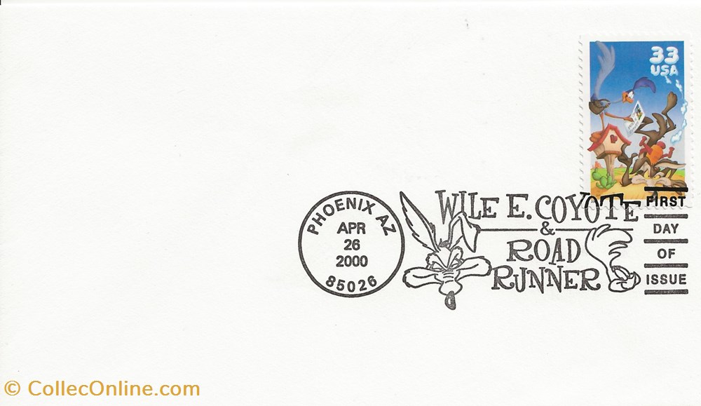 Phoenix (Etats-Unis) 2000 Vile E Coyote & Road Runner timbres phoenix etats unis 2000 vile e coyote road runner