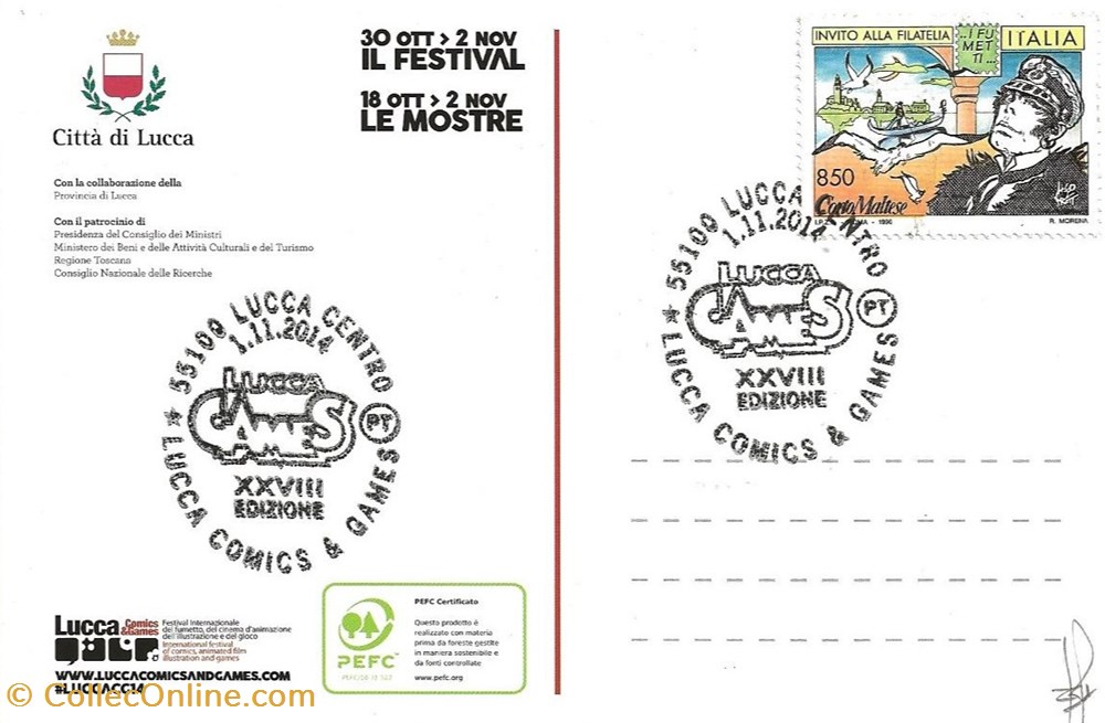 Lucca (Italie) 2014 cartes postales bande dessinee lucca italie 2014