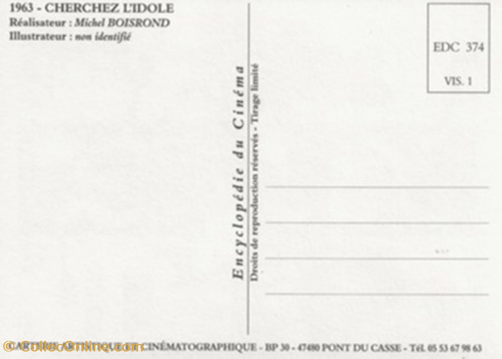 Cherchez l'idole cartes postales autres cherchez idole