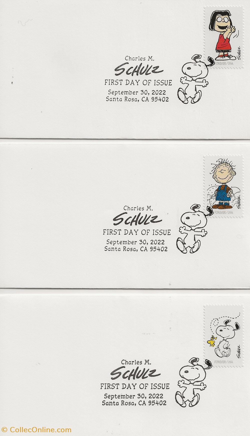 Santa Rosa (Etats-Unis) 2022 Charles M Schulz 2 timbres santa rosa etats unis 2022 charles m schulz