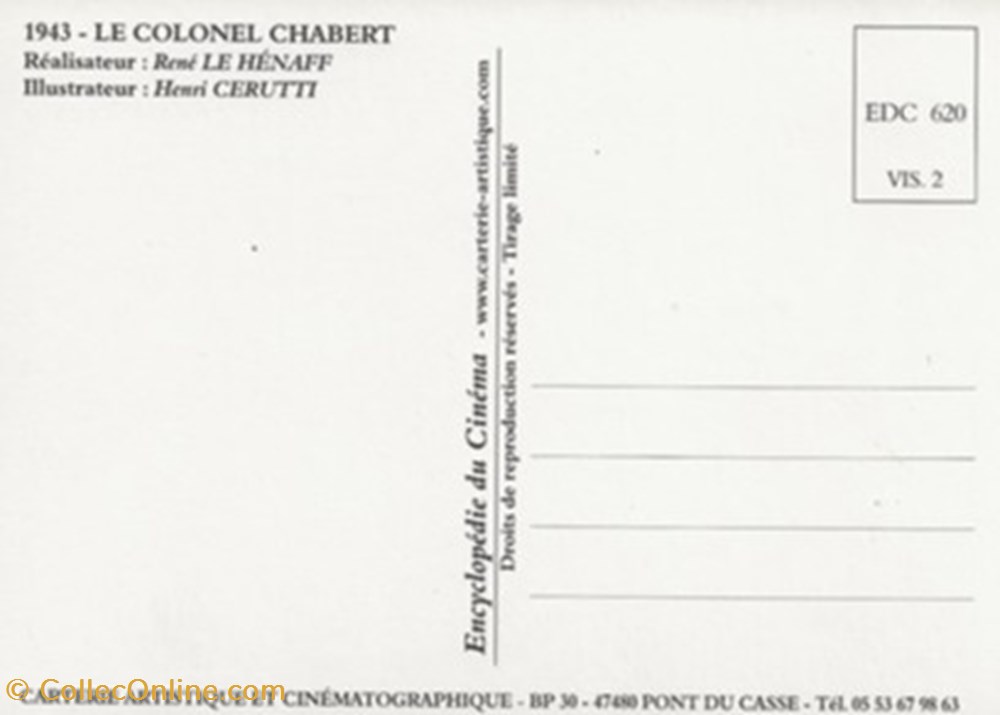Le colonel Chabert cartes postales autres le colonel chabert