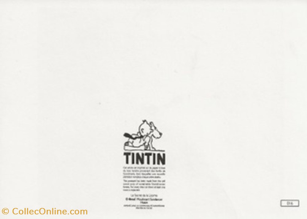 Tintin cartes postales bande dessinee tintin