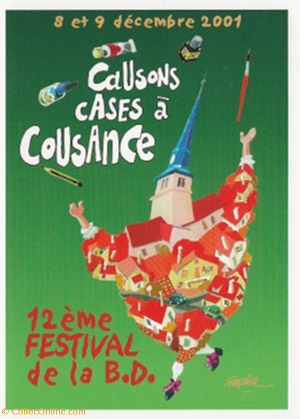 cartes postales bande dessinee cousance 39 2001