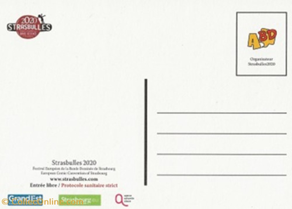 Strasbourg (67) 2020 (2) cartes postales bande dessinee strasbourg 67 2020 2