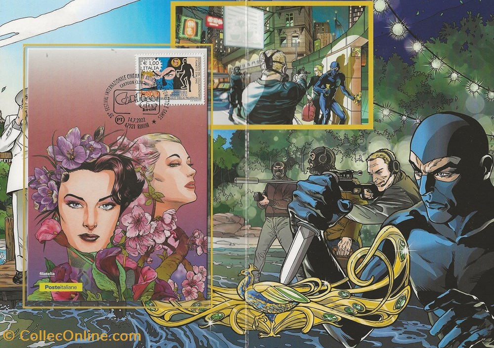 timbres zzz italie 2022 folder rimini comix