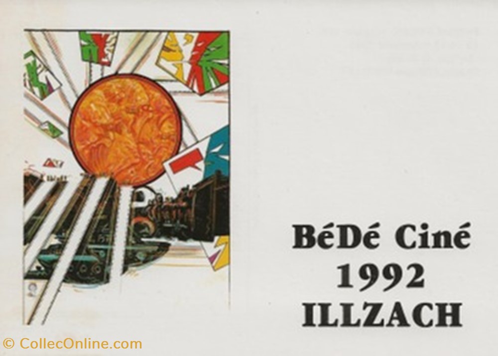 Illzach (68) 1992 2 cartes postales bande dessinee illzach 68 1992