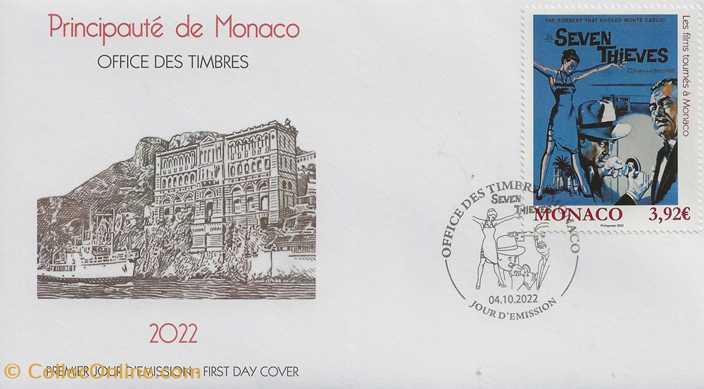 Monaco (Principauté de Monaco) 2022 Film tourné en Principauté timbres monaco principaute de monaco 2022 film tourne en principaute