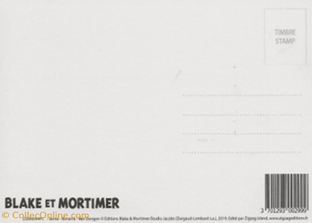 Blake et Mortimer cartes postales bande dessinee blake et mortimer