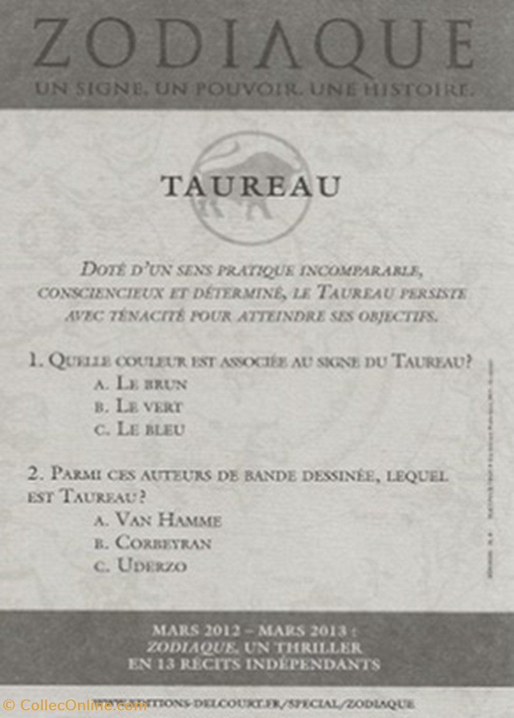 cartes postales bande dessinee zodiaque