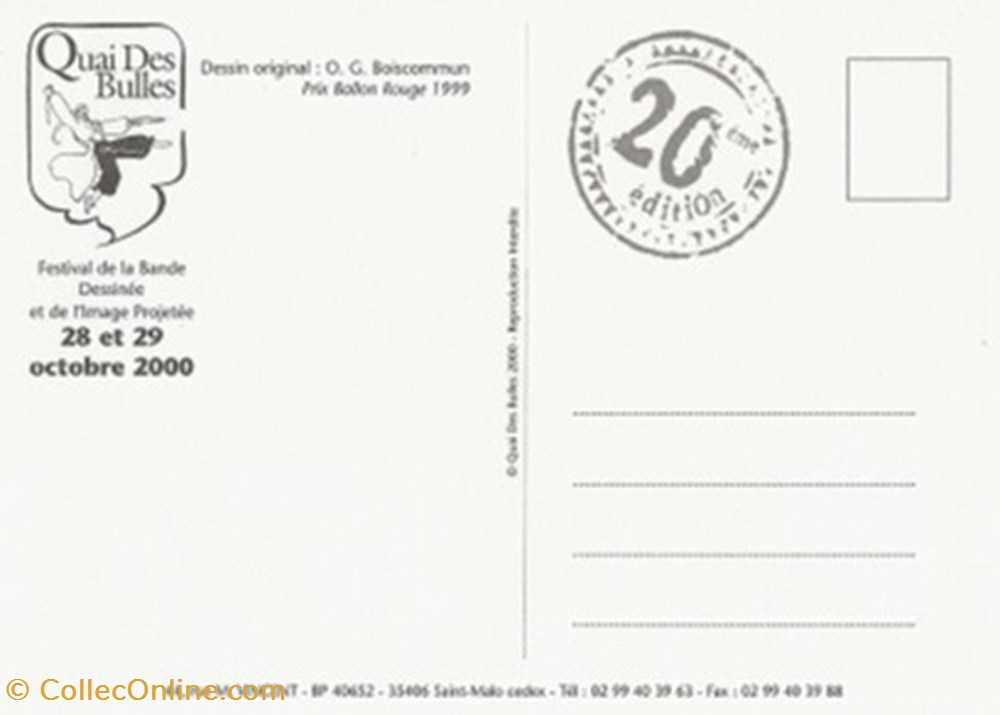 cartes postales bande dessinee saint malo 35 2000