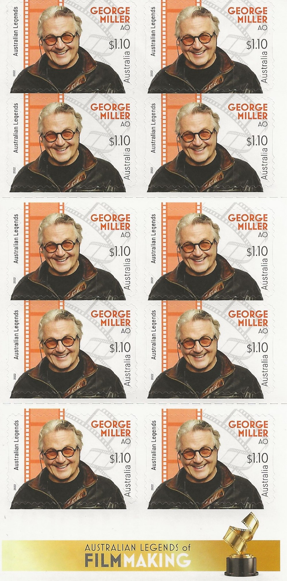 ZZZ Carnet (Australie) 2022 George Miller timbres zzz carnet australie 2022 george miller