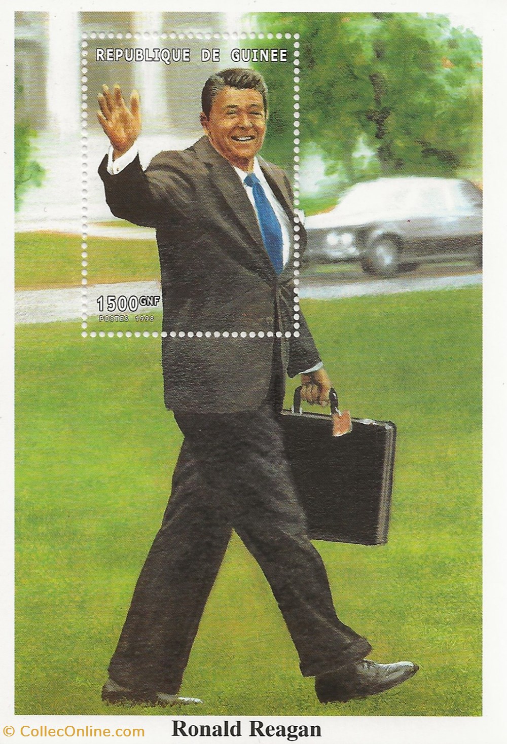 ZZZ Blocs (Guinée) 1998 Ronald Reagan timbres zzz blocs guinee 1998 ronald reagan