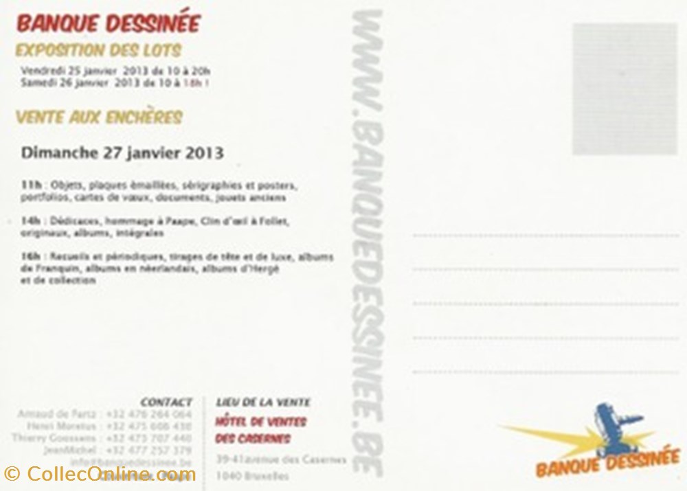 Banque Dessinée 27 cartes postales bande banque dessinee 27
