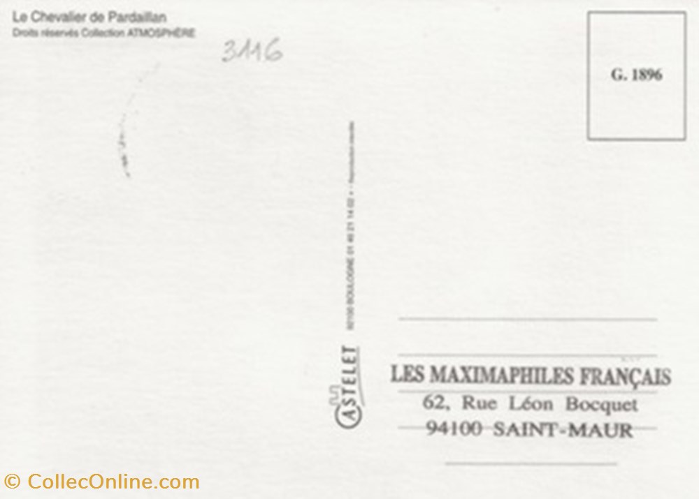 Le chevalier de Pardaillan cartes postales autres le chevalier de pardaillan